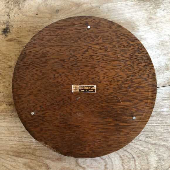 FRED ROBERTS CO 60s MCM Geometric Tile Wood Trivet - Picture 8 of 8